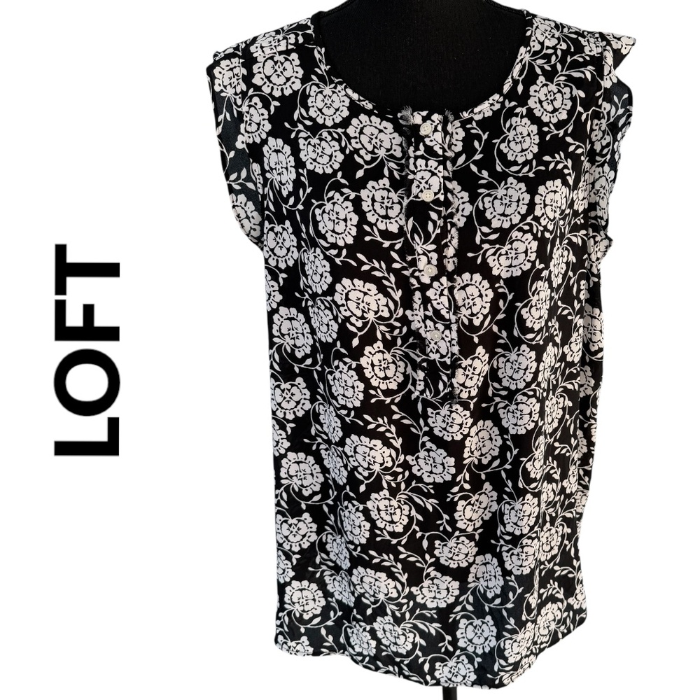 LOFT Sleeveless Blouse, Size XL